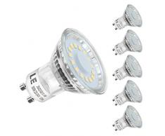 LE Lighting EVER GU10 Ampoules LED GU10 4W, Equivalent à 50W Ampoules Halogène, Ampoules Spot LED PAR16 350lm, Blanc Lumière du Jour 5000K, 120 Degrée Larges Faisceaux, Lot de 5
