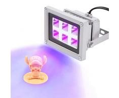 Mookis Lampe UV en résine avec effet de puissance 6 W pour imprimante 3D SLA/DLP - Convient pour la dureté UV, la catalyse photochimique, écran LCD