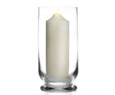 Bougeoir lanterne tempête en verre | Grand ornement douragan clair | Idéal pour la maison et les mariages | Décoration intérieure élégante terrasse | M&W