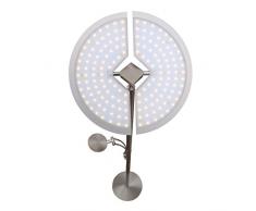 Briloner Leuchten 1334-022 Lampadaire LED design - tête 2 en 1 modulable et bras de lecture flexible - tête et liseuse dimmables - 30 W + 6 W - hauteur : 180 cm