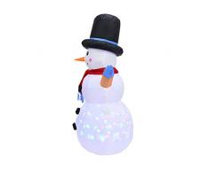 Ksruee Lumière De Rotation De Bonhomme De Neige De Noël, Lampe Gonflable De Noël pour des Décorations De Cour, 47,3 Pouces