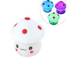 Deanyi LED Multicolore bébé Veilleuse, Silicone Portable Mignon Champignon Nursery Lampe de Nuit, Romantique Dim Mood Lamp Produits Pratiques
