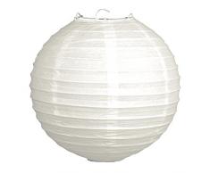 Rayher lanterne chinoise avec abat jour  lampion papier dotée dune structure en métal  lanterne papier pour déco de mariage, dintérieur  blanc