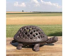 LORIGINALE DECO Lanterne Photophore Tortue Marron de Jardin dIntérieur Fonte 32 cm