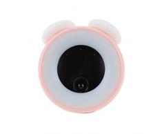 Tuneway Multifonction Capteur Intelligent En Forme de Champignon Lampe de Chevet Led Veilleuse Avec Réveil Numérique Nouveau Décor à La Maison (Rose)
