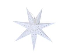 LIOOBO 7 Pointu étoile Blanche Papier Lanterne Papier étoiles Plafond Abat-Jour Suspendu Ornement pour noël Mariage fête danniversaire décoration de la Maison 75 * 75 cm