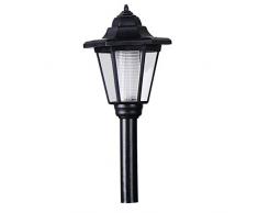 Vintage Lampe Solaire Extétieur IP44 étanche, Eclairage Exterieur LED Lampe de Jardin, Lanterne Lampadaire pour Jardin Cour Sentier Terrasse Arrière-cour Pelouse - Lumiere Blanc