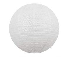Sous Le Lampion - Plafonnier XL boule japonaise 66cm en papier ajouré esprit dentelle. Décoration de chambre, salon ou de fêtes (mariage, anniversaire.).