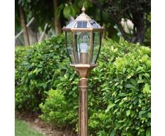 Ailtb Énergie solaire lampe Victoria Vintage jardin extérieur solaire LED pelouse antirouille antirouille antirouille aluminium métal patio paysage lampadaire rue parc communautaire voie étage lumière