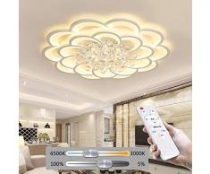 Plafonnier En Cristal Plafond LED Forme De Fleur Salle De Séjour Chambre À Coucher Le Restaurant Lumière Transmise Lumières Pour Enfants Garçon La Fille Pendentif Lustre,Dimmable,68CM/60W