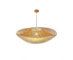 WMING Nordic Simple Branche Forme Lustre, Sud-Est Asiatique Tropical DIY Osier Rotin Suspension, Restaurant Bar Hôtel Chambre À Coucher Salon Lustre,L