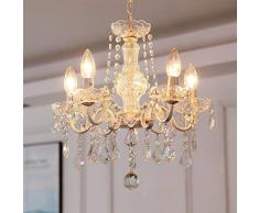 Saint Mossi Moderne K9 Lustre en Cristal Éclairage Plafonnier Lustre Lampe 4 Bras avec 4 Pieds E12 Hauteur 45cm Largeur 42cm