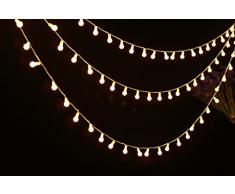Uping Guirlande Lumineuse Boule LED 4,5m 50 Lampes Décoration Intérieur / Extérieur pour Noël Jardin Soirée et Cérémonie(Blanche chaude)