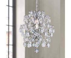 Bestier Pendentif moderne lustre en cristal gouttes de pluie déclairage plafonnier lampe pour salle à manger salle de bains chambre à coucher salon 1 ampoules E27 requis D32cm x H40cm