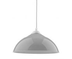 LOVIVER Abat-jour Semi-circulaire Suspendu Vintage Pour Lampe Suspension, Salon Restaurant Maison Décoration - Gris