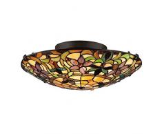 Plafonnier Kami 2x60W - Bronze Noir - Boutica-Design - qzkamif