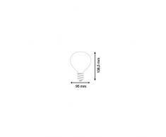 Vision-EL 77153 Ampoule LED E27 G95 Filament 8W 4000°K, Verre, 8 W, Transparent Cuivré