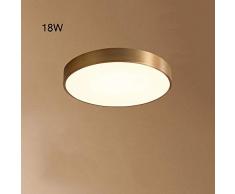 AXWT All Bronze Américain Plafonnier Extra-plat Acrylique Lampe De Plafond De La Chambre Salon Luminaires Suspendus Simple Balcon Corridor Allée Applique Murale [Classe Energétique A + +]