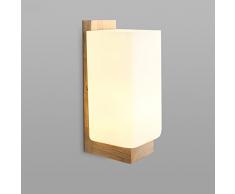 HHCH Appliques murales Lustre en bois massif Nouveau couloir en bois applique murale retro