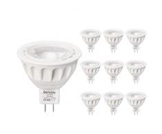 Bomcosy Lot de 10 Ampoule LED GU5.3 MR16 12V 5W 3000K Blanc Chaud 50W Halogène Spot équivalent 420LM Angle de Faisceau de 35° Non Dimmable