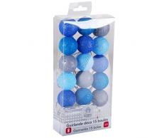 Promobo - Guirlande Boule Lumineuse 15 LED Déco Scandinave Diamètre 3,5cm Bleu