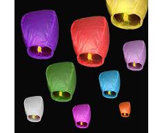 10 pièces Ciel Lantern couleurs mixtes lanternes chinoises volantes Sky Mini Montgolfières en Papier de riz non inflammable sûr Mini Montgolfière encore plus magique que le feu dartifice