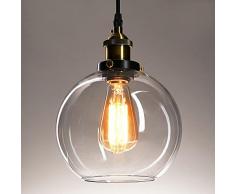 Frideko Verre Pendentif Lumière, Ancien Lustre Rétro Industriel Lampe pour Restaurant Café Salon