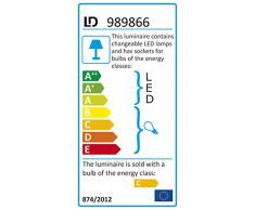 Paul Neuhaus Plafonnier à 4 ampoules G4 14 W et 24 LED 0,05 W Chromé