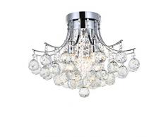 Dst 3 Lumières K9 Crystal Chrome Plafonnier Lustre Pour le salon, la salle à manger en chambre, etc.