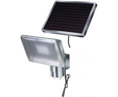 Brennenstuhl Lampe LED solaire avec détecteur de mouvements infrarouge, projecteur solaire (IP 44) à LED (8 x 0,5 W) avec câble (4,75 m), Quantité : 1