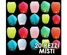 Lot de 20 lanternes chinoises volantes
