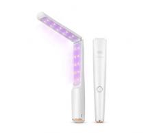 Stérilisateur UV, 59S Stérilisateur UVC Portable 3min Stérilisation Rapide 99,9% avec 20 Perles de Lampe LED, Rechargeable Pliable Facile à Transporter