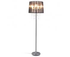 Kokoon FL00010BL Lampe de Sol Design Lounge Noir en Tissu