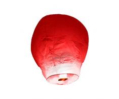 TellementHappy™ Lanterne chinoise volante Rouge100% biodégradable qualité supérieure en papier Le Lampion mesure 90cm*60cm idéal pour vos événements mariage fêtes nouvel an lot de 10