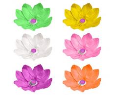 747011 Pack de 6 lanternes flottantes fleurs de lotus 30x30cm couleurs mélangées. MEDIA WAVE store ®