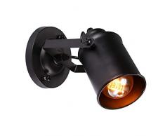 Lampop Lampe Murale Luminaire Shade Rustique Simple Wall Sconce Applique Murale de Porche Style Loft Industriel Rétro Métal Noir pour Isle Corridor