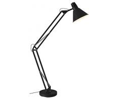 Moderne Lampadaire, XXL Lampe de bureau, 1 x E27 max. 60 W, métal, noir