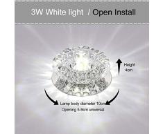 Spots muraux Spot Plafonnier spots de plafond Downlight Crystal Bedroom Living Room Ceiling Light Recessed Spotligh Led 3W Ceiling Light Fixture Lighting Chandelier Spot Ceiling +Light-12