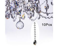 Fushing 10pcs 305mm crystal lustre lustre prismes pendentifs pièces perles brins