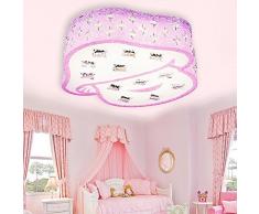 cartoon Lampe chambre lampes en cristal acrylique garçons et les filles de la lampe lampe de plafond chambre denfants Mushroom lampes LED (couleur : Rose)