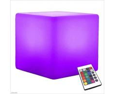 Paddia Tabouret de bar Creative, Tabouret de chargement coloré avec télécommande, Luminaire extérieur pour cube lumineux à LED, Étanche, Éclairage de longue durée 8-12 heures, Lampe dambiance 16 coul