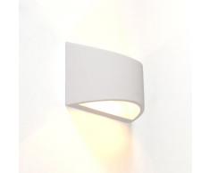QAZQA Design, Moderne Applique murale Gipsy Creil, Plâtre/céramique, Globe, Rectangulaire / Compatible pour LED E14 Max. 1 x 40 Watt