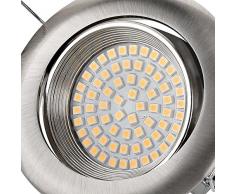 Sweet led spot led ® design plat plat/320 lm 3,5 w 230 v en acier inoxydable/ronde/carrée/spots encastrables à led à encastrer Rund - Warmweiß