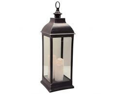 Atmosphera - Lanterne LED Antique Noire H71 - Noir