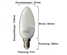 Trango lot de 3 ampoules flamme lED 3 w e14 blanc chaud ampoule bougie à économie d'énergie pour variateur