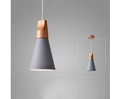 W de brillight Suspension Suspension Bois et Metal Leuchten industrielle Deco Lampe éclairage 1 ampoules lustre Suspension réglable en hauteur pour salon Restaurants Cave Bars antichambres Chambre Balcon toit portant Cave &