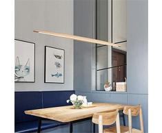 JINWELL Lampe suspension design moderne LED lampe suspension en bois suspension en bois lampes à suspension réglables en hauteur lustre réglable salle à manger chambre lampe intérieure décoratif 130cm