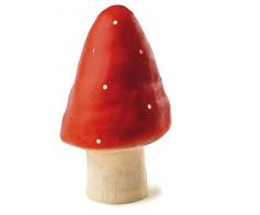 Lampe Veilleuse Champignon Rouge Petit Modèle - Lampe de Chevet - référence 360208