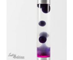 Sublime Lava lampe "Yvonne" avec mauve / violet Cire et transparent Liquide / 38cm Élevé / avec Interrupteur à câble / ampoules comprises / Lampe à lave