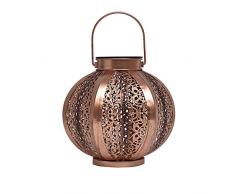 TERESAS COLLECTIONS Lanterne Suspendue Extérieure,Décoration Solaire de Patio dornement de Lanterne de Jardin de Lumières,Accessoires de Jardin Imperméables en Métal Extérieurs(10,6)（Printemps&été）